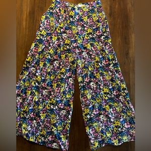 Zara floral palazzo pants